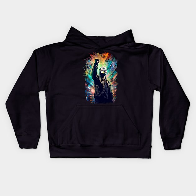 Revolutionary Spirit: Anonymous Fist of Freedom T-Shirt Kids Hoodie by Layer8